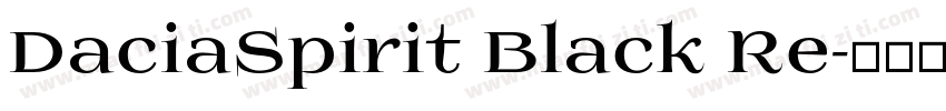 DaciaSpirit Black Re字体转换